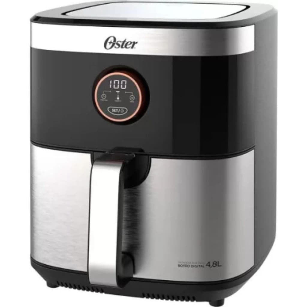Fritadeira sem óleo Oster OFRT660-220, 4,8 L, 1500 W, preto/cinza, imagem 1 de 5