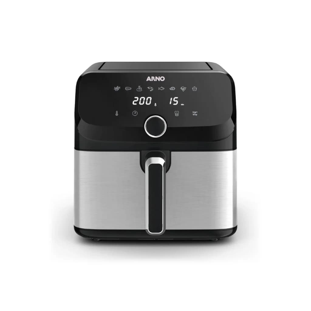 Arno Air Fry Mega Digital Heißluftfritteuse, 7,5 L, 1700 W, Schwarz/Grau