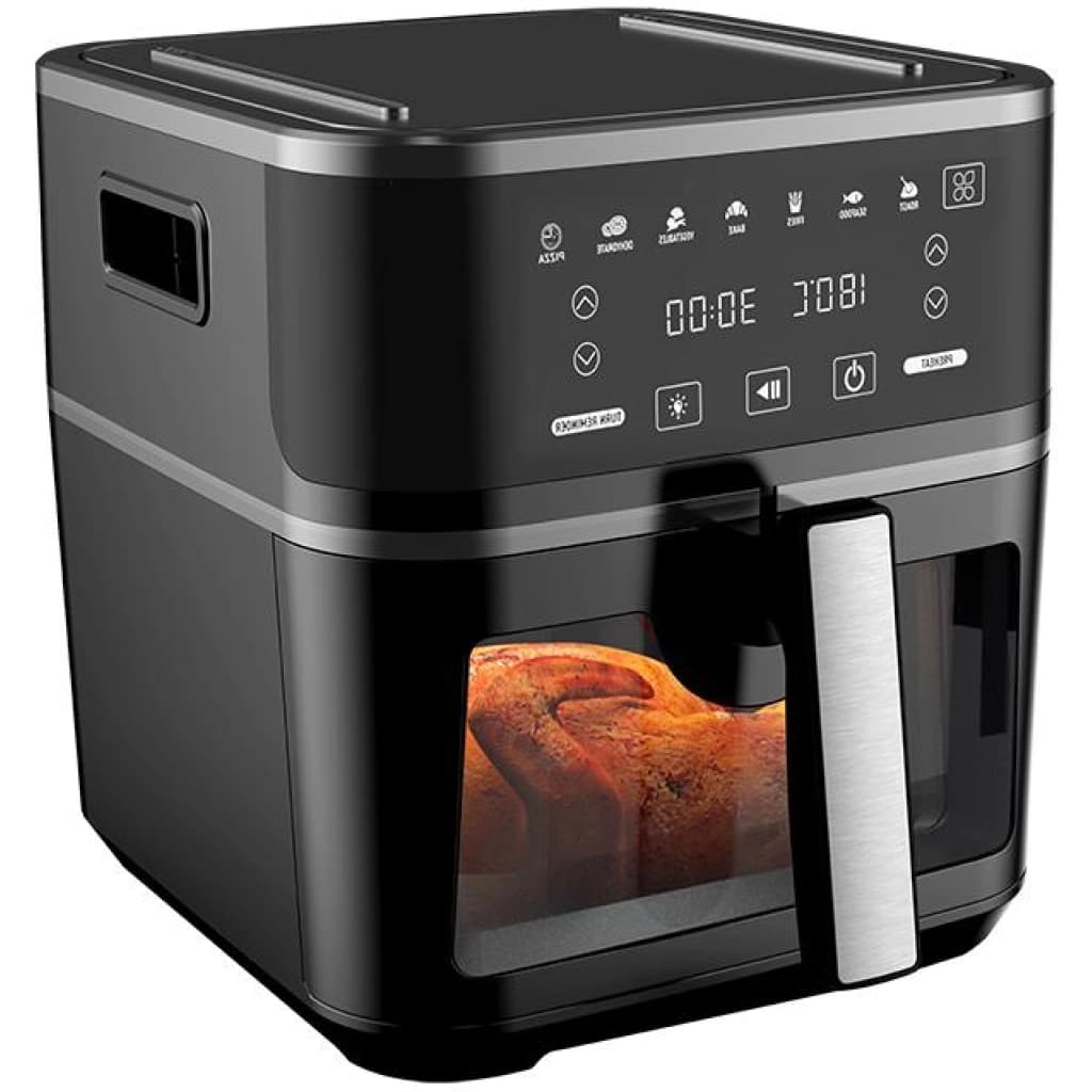 Nappo NEF-276 Heißluftfritteuse, 8 L, 1650 W, Schwarz
