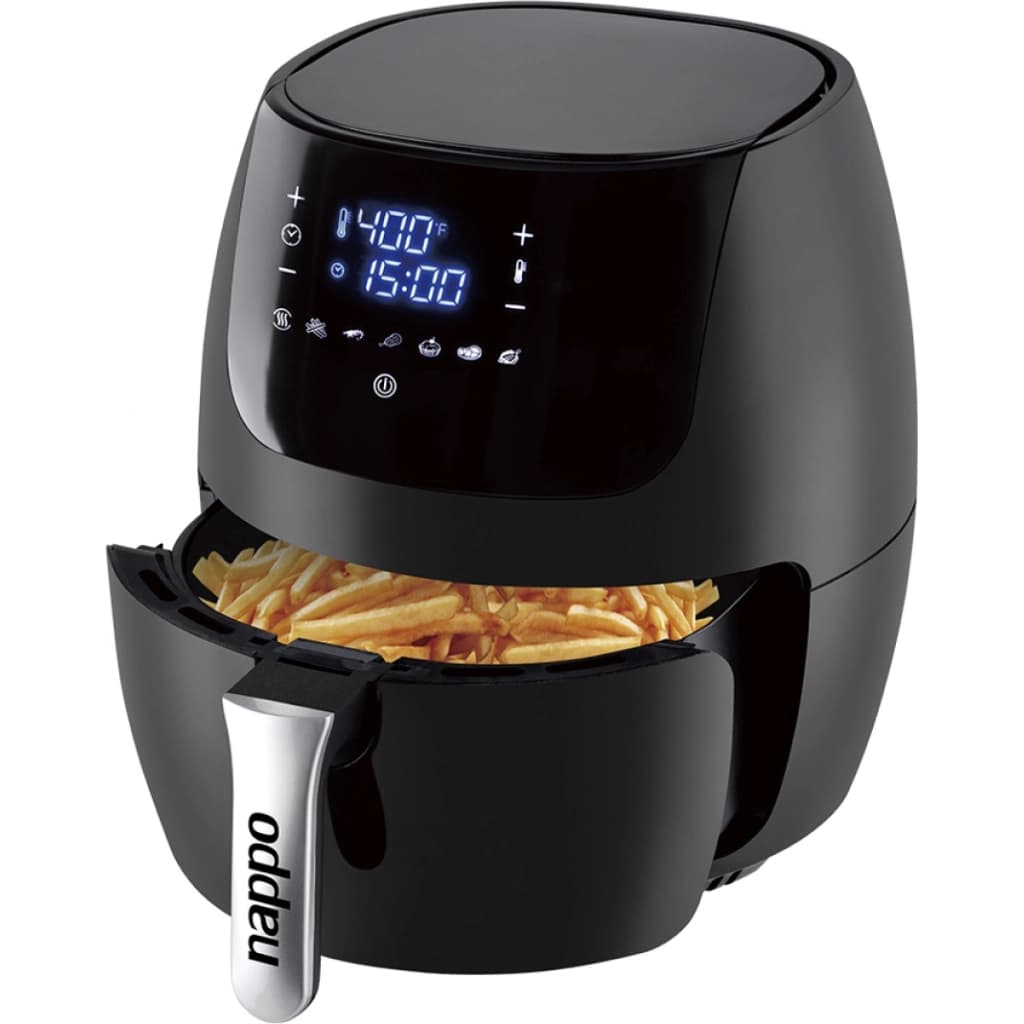 Nappo NEF-097 Heißluftfritteuse, 7 L, 1700 W, Schwarz