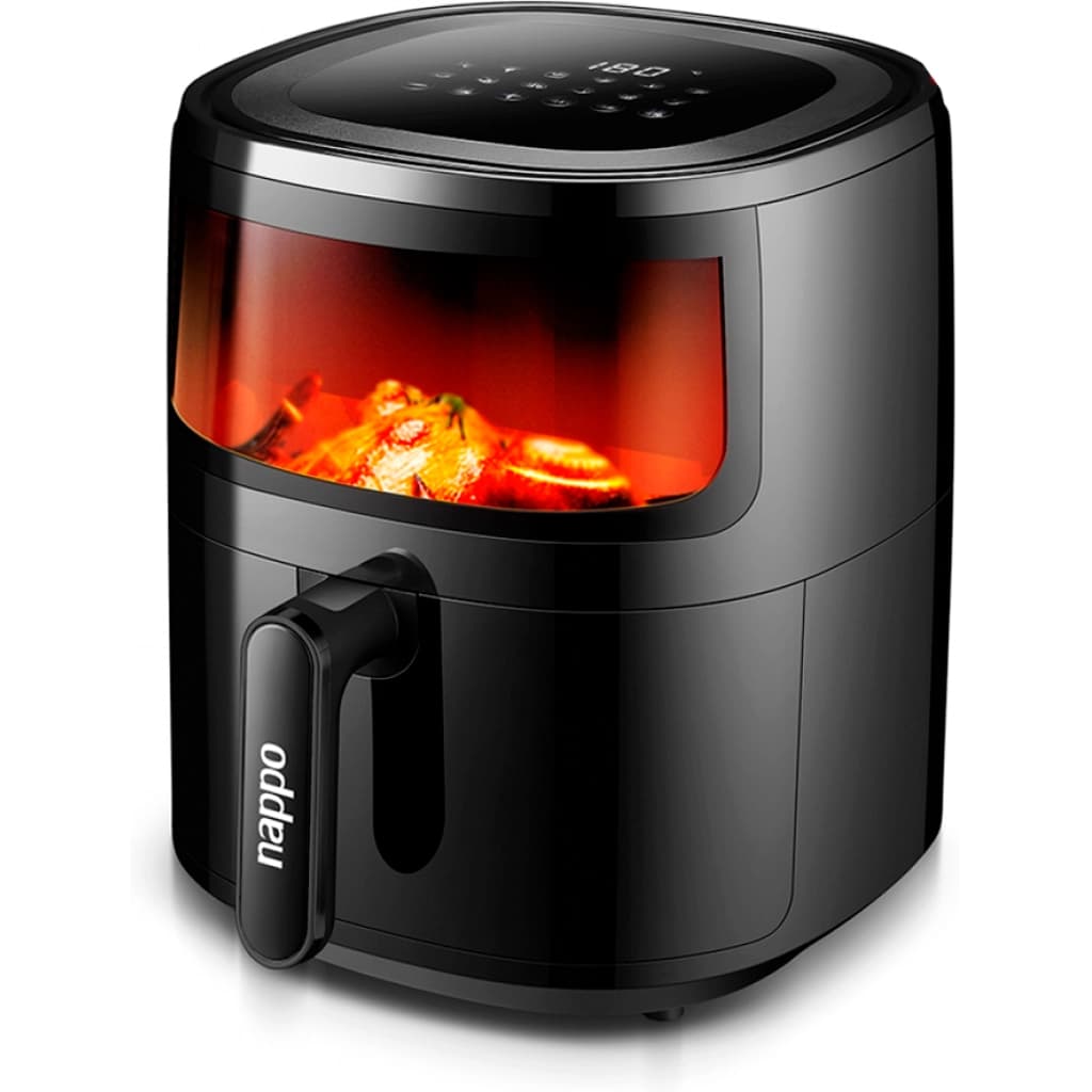 Nappo NEF-129 Heißluftfritteuse, 5,7 L, 1500 W, Schwarz