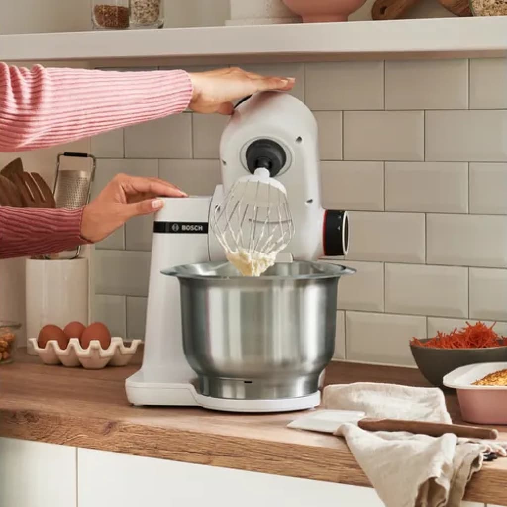 Batidora planetaria Bosch MUM Serie 2 MUMS2EW00, 3,8 L, 700 W, blanco