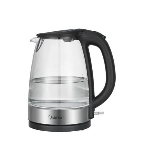 Midea Glass Wasserkocher, 1,7 L, 1850 W, Schwarz