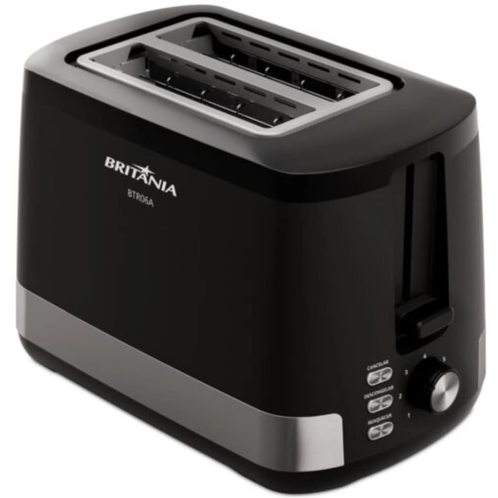 Torradeira Britania BTR06A, 2 fatias, preto