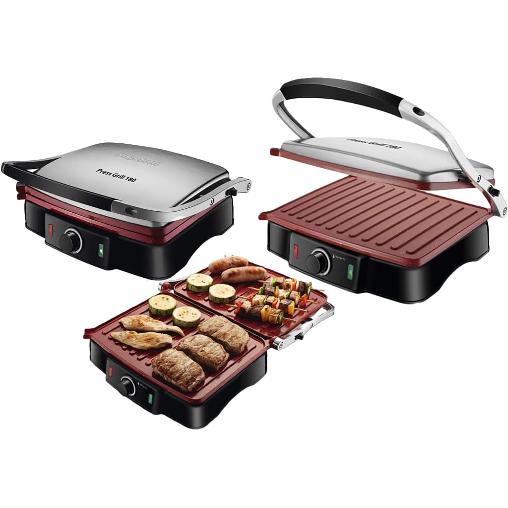 Grill eléctrico de contacto Mondial Press Grill PG-02, 2000 W, rojo, imagen 1 de 2