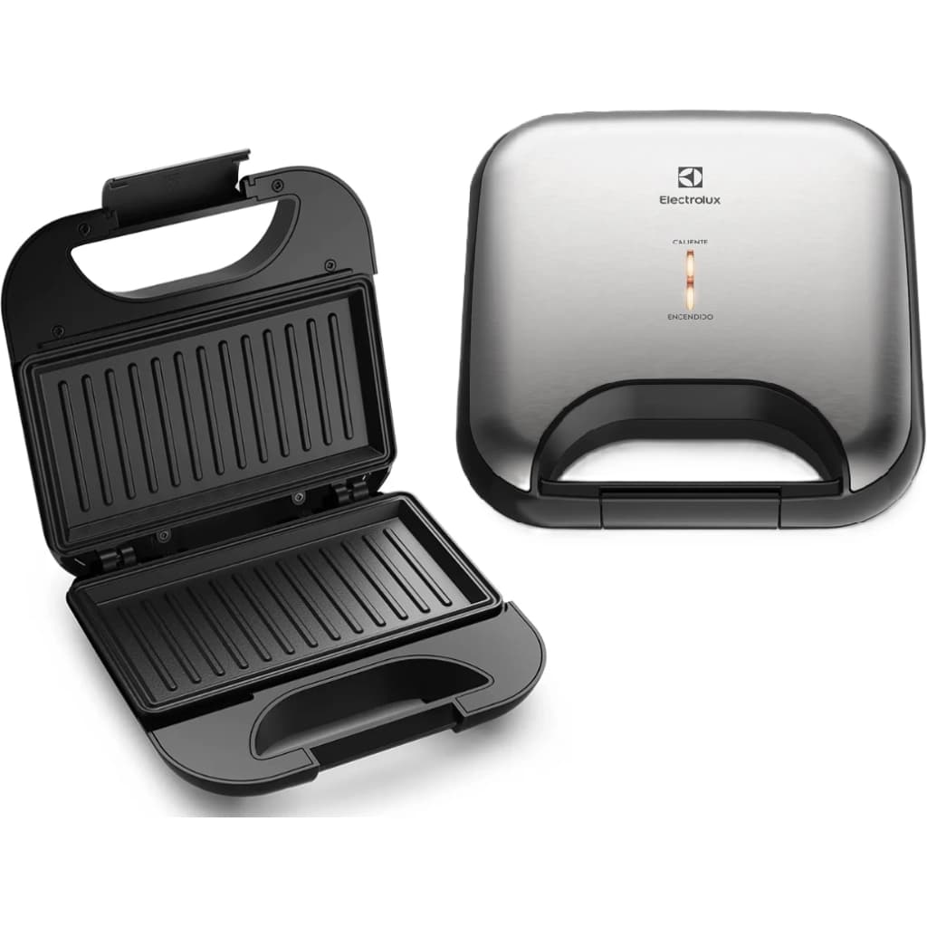 Electrolux Efficient ESG20 Sandwichmaker, Schwarz/Edelstahl