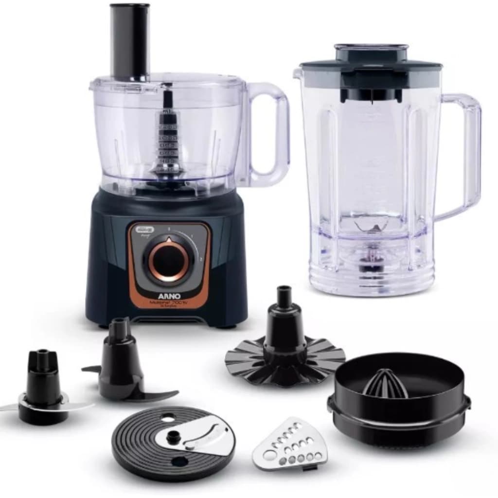 Procesadora de alimentos Arno Multichef 7-in-1 DO165HB2, 1,5 L, 700 W, negro