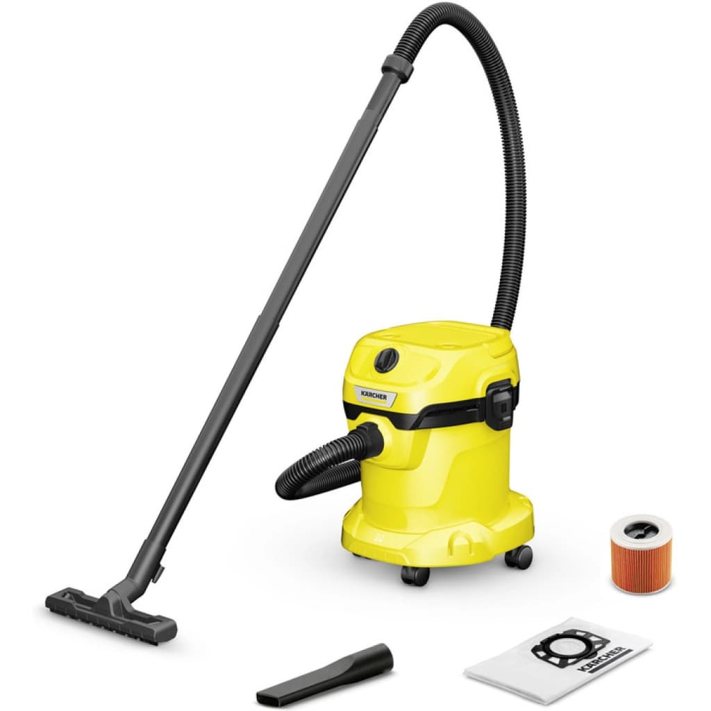 Kärcher WD 2 Plus Wet and Dry Vacuum with Cartridge Filter, 1000 W, 12 L