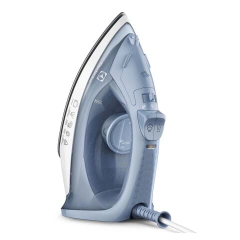 Ferro a vapor Electrolux ESI10, 1.500 W, base antiaderente, 200 ml, cinza/azul