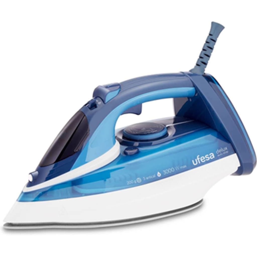 Ufesa PV3300 Steam Iron, 3,000 W, Ceramic Soleplate, 400 ml, Blue, image 1 of 1