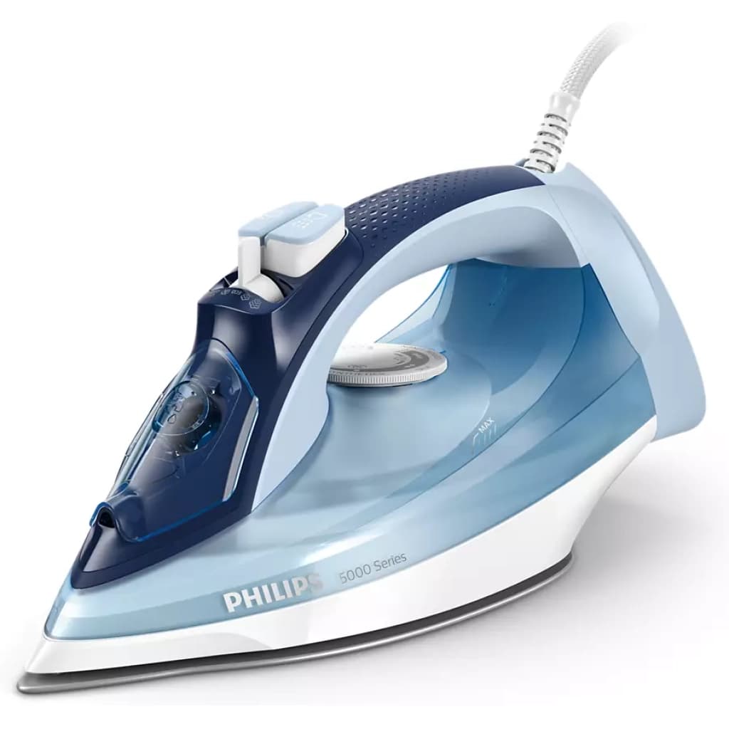 Philips 5000 Series DST5020/20 Dampfbügeleisen, 2.400 W, SteamGlide-Plus-Sohle, Weiß/Blau, Bild 1 von 1