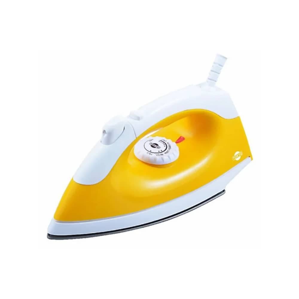 Tokyo Facilita TOK507B Dry Iron, 1,200 W, Yellow/White, image 1 of 3