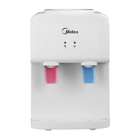 Bebedero de mesa Midea YD1539T, agua fría y caliente, enfriamiento electrónico, blanco