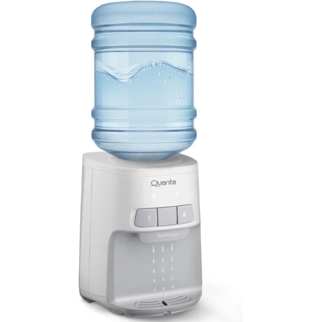 Bebedero de mesa Quanta DuoAcqua QTBEM65, agua fría y natural, enfriamiento electrónico, blanco