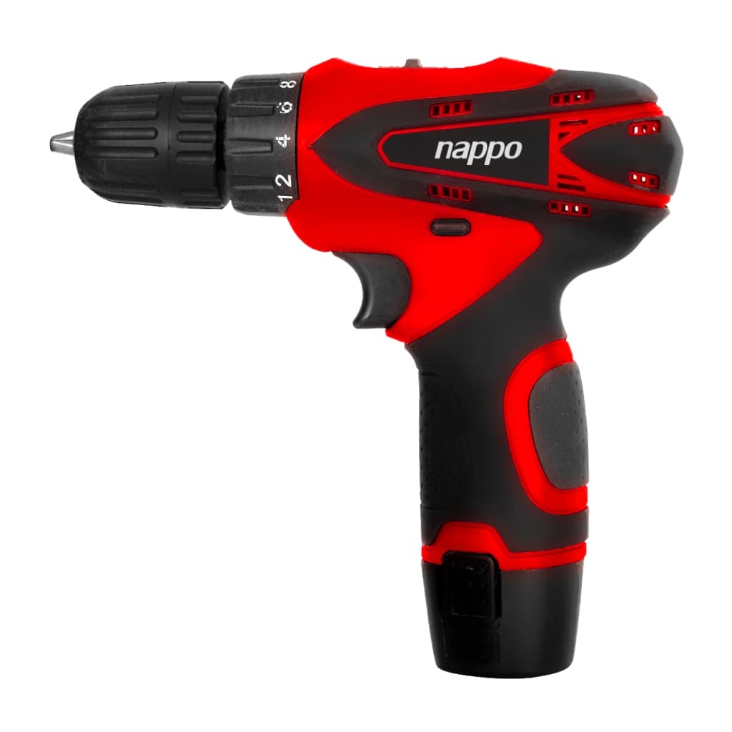 Taladro atornillador inalámbrico Nappo NHTI-221 12 V con batería, cargador y estuche