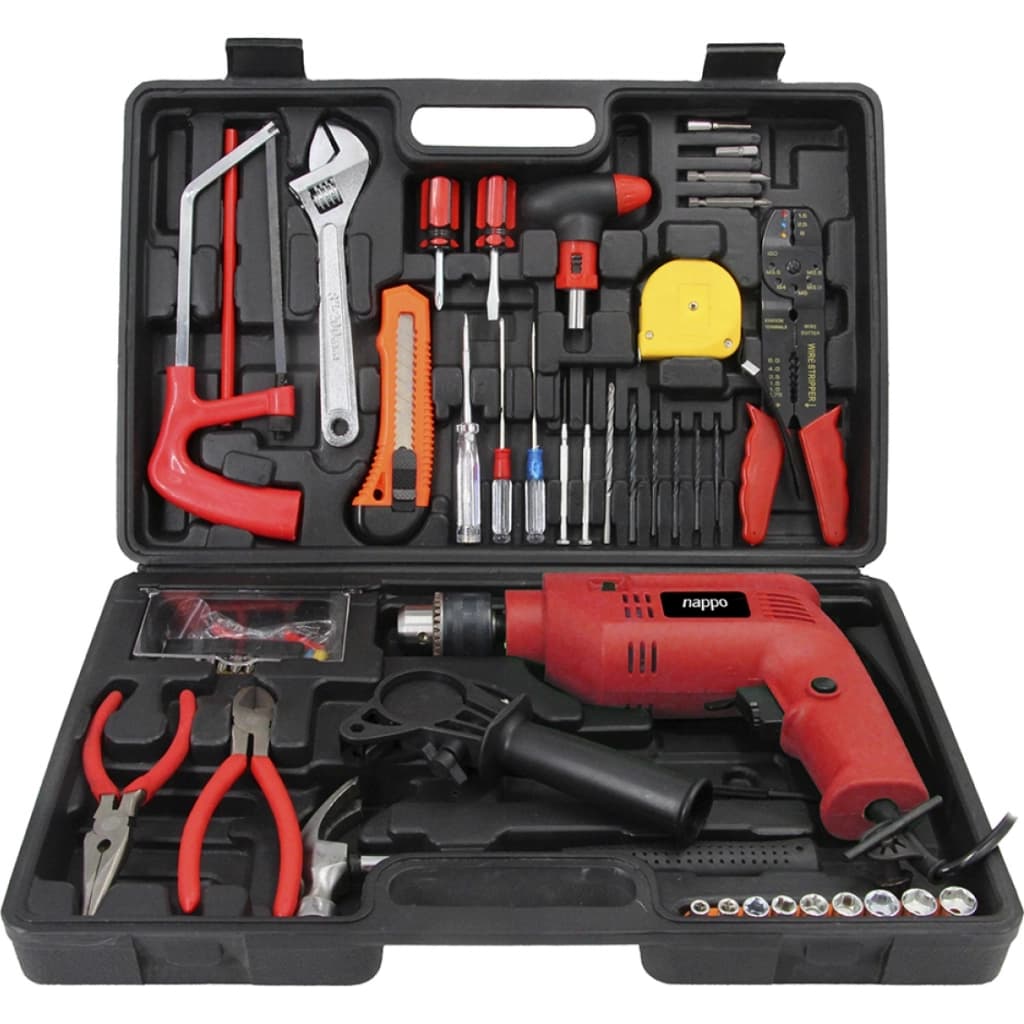Kit de ferramentas Nappo NHK-008 de 120 peças com furadeira elétrica