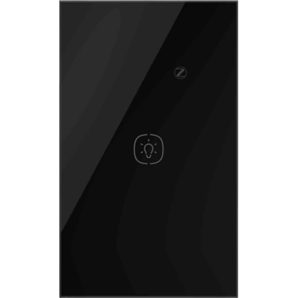 Homie HSS01TR-BLK Zigbee Smart Touch Wall Switch, 1-Gang, Black