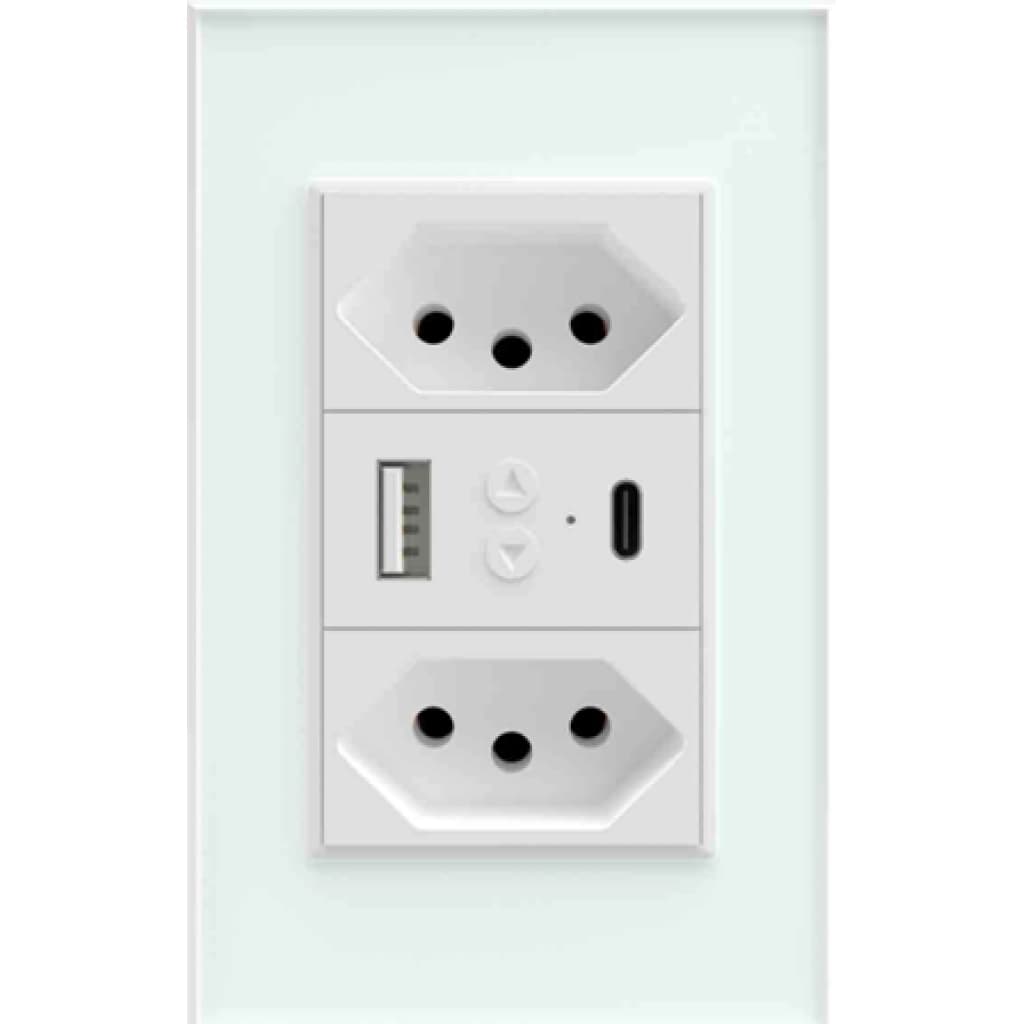 Homie Zigbee Smart-Wandsteckdose, 2 Dosen + USB-A und USB-C