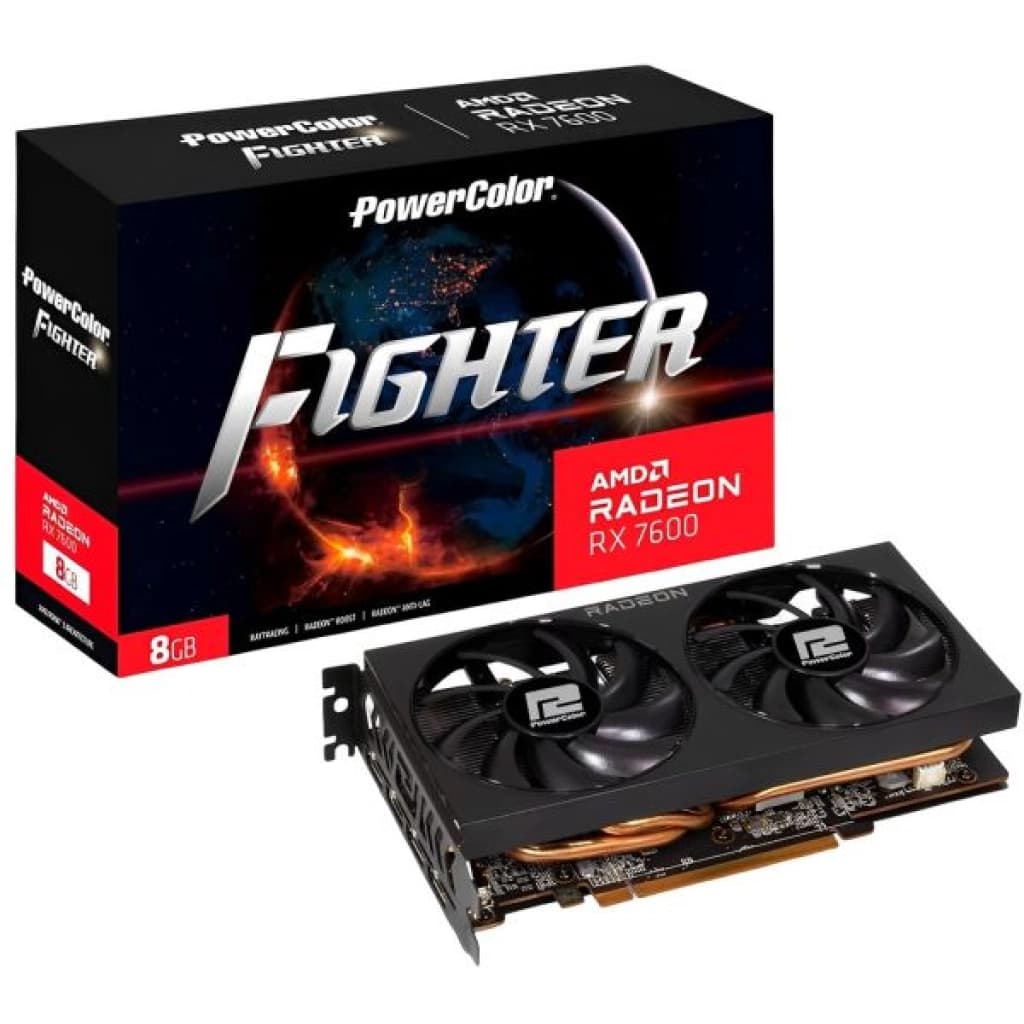 Placa de video PowerColor Fighter Radeon RX 7600, 8 GB GDDR6