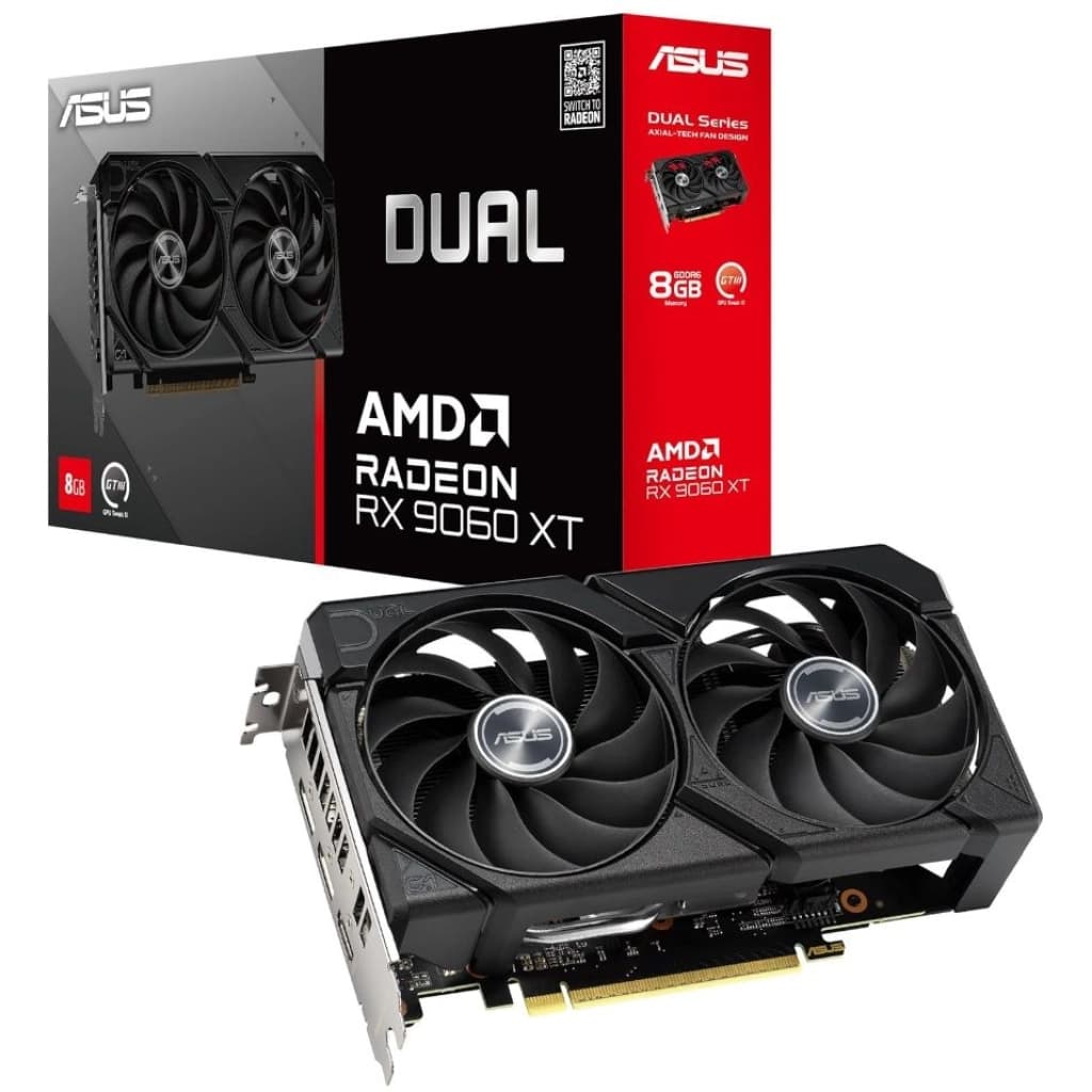 Placa de video ASUS Dual Radeon RX 9060 XT, 8 GB GDDR6