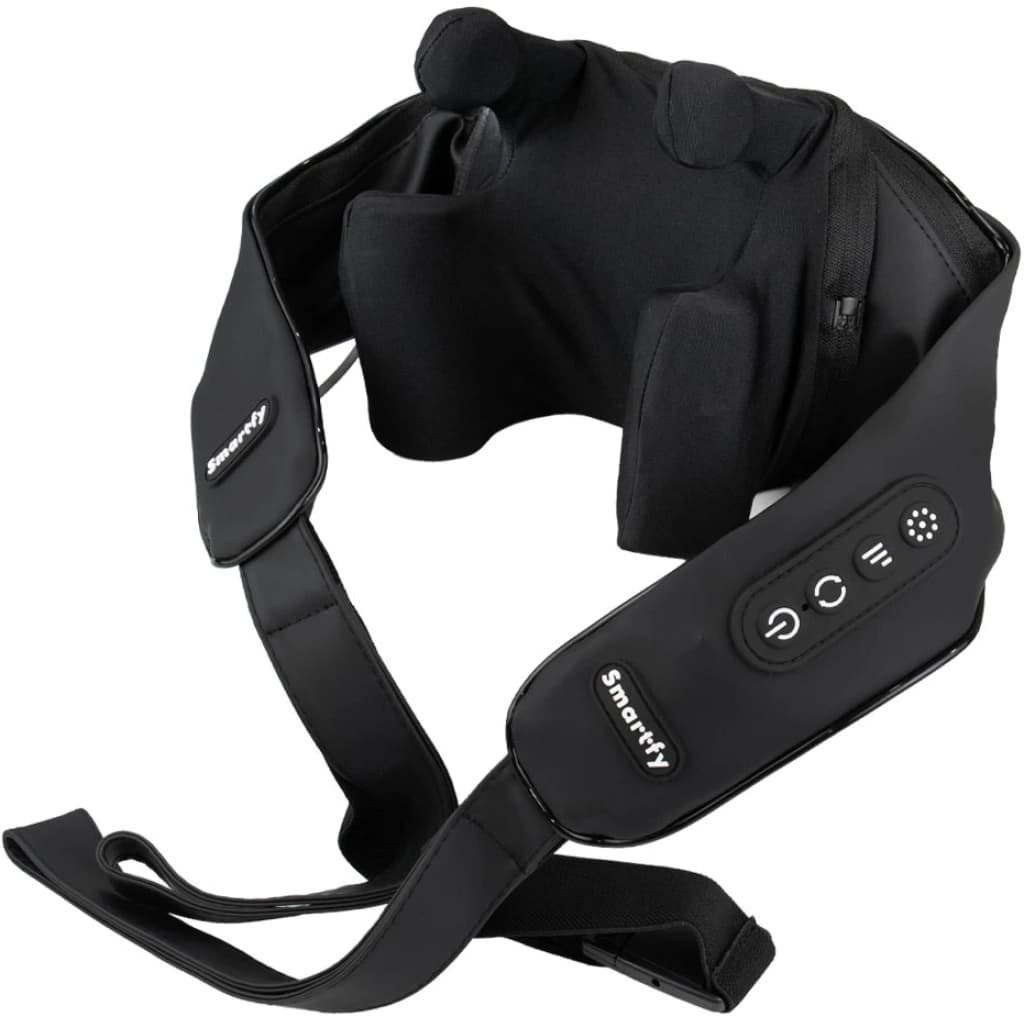 Smartfy MSP03B Nackenmassagegerät mit Wärme, USB-C, Schwarz