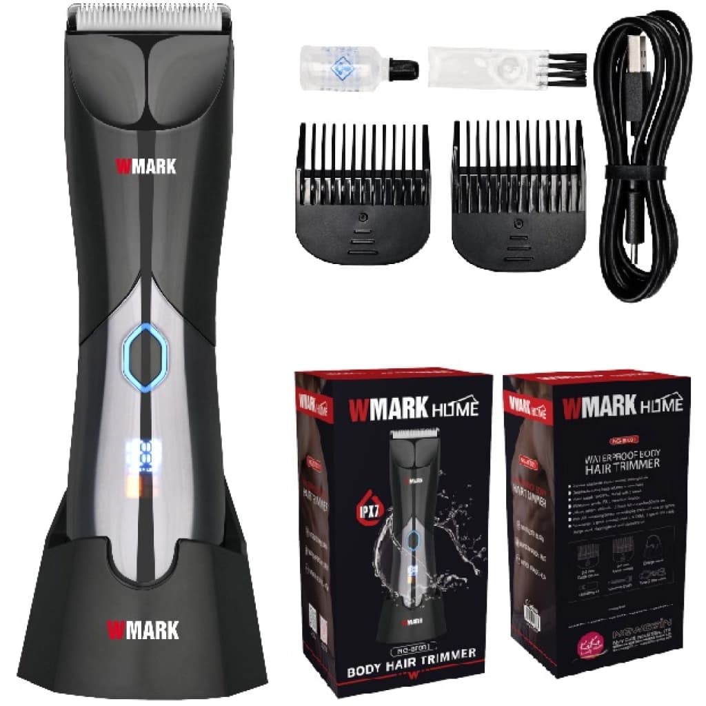 Aparador corporal à prova d'água WMark NG-BT001, IPX7, com 2 pentes