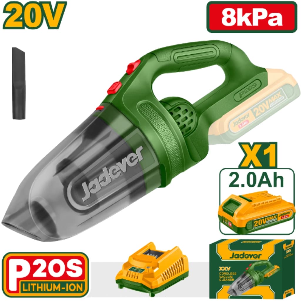 Jadever JDLV20201 20 V Cordless Handheld Vacuum with 2 Ah Battery