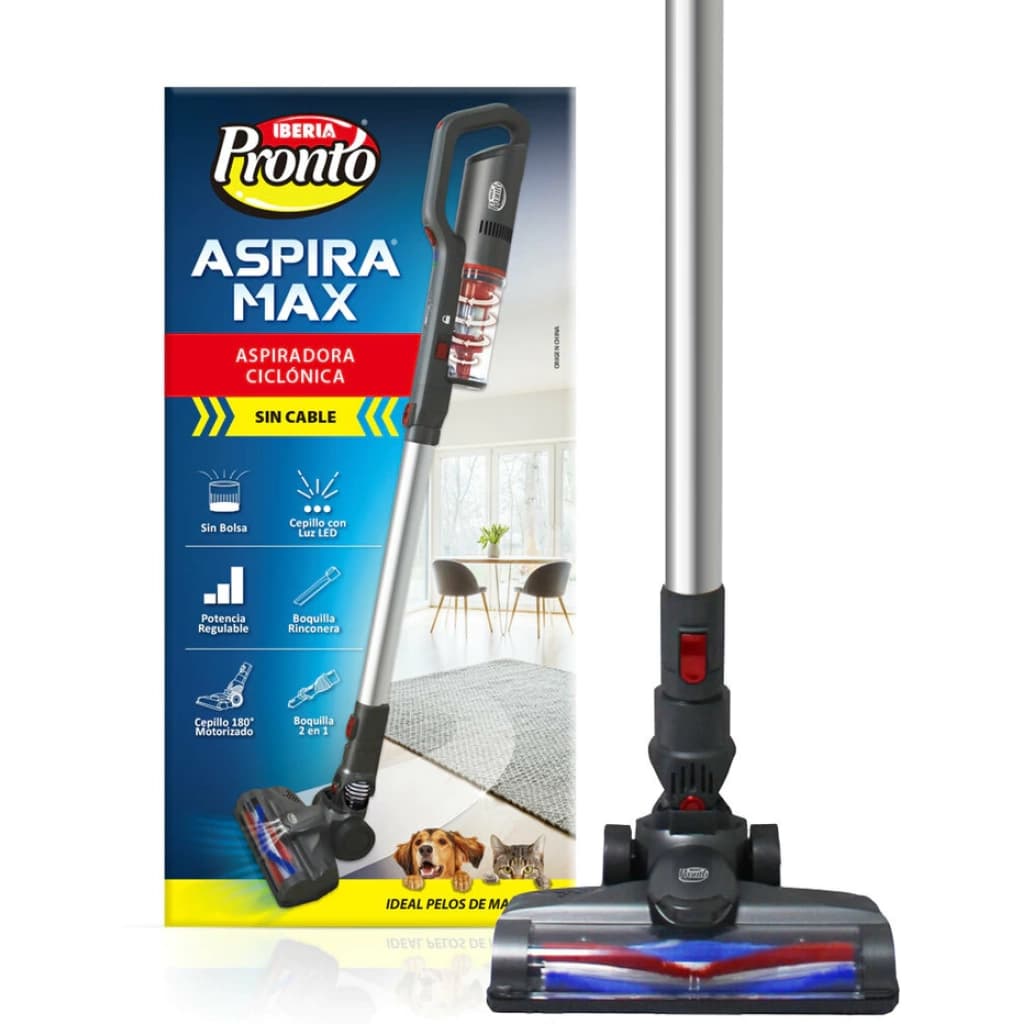 Iberia Pronto AspiraMax Cordless Cyclonic Stick Vacuum, 180 W