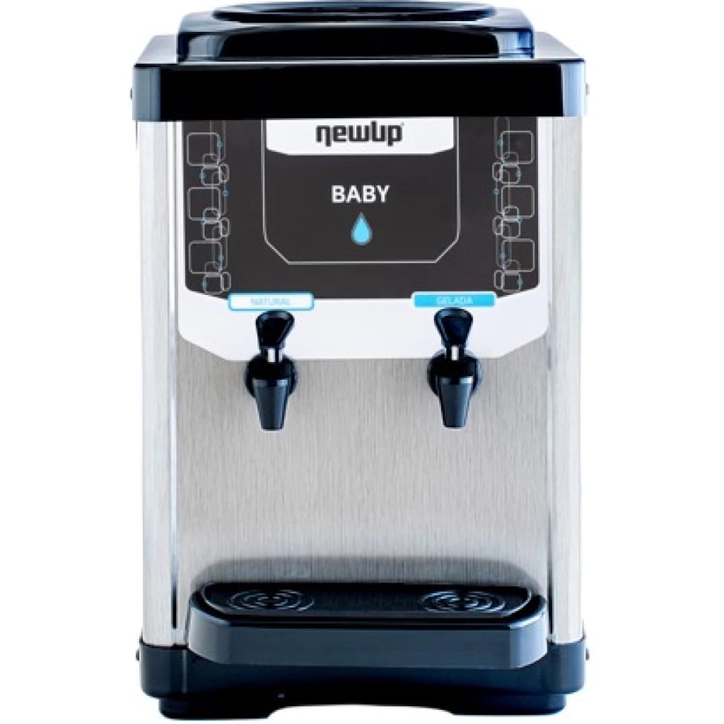 New.Up Baby Countertop Compressor Water Dispenser, Cold and Room Temperature, Stainless