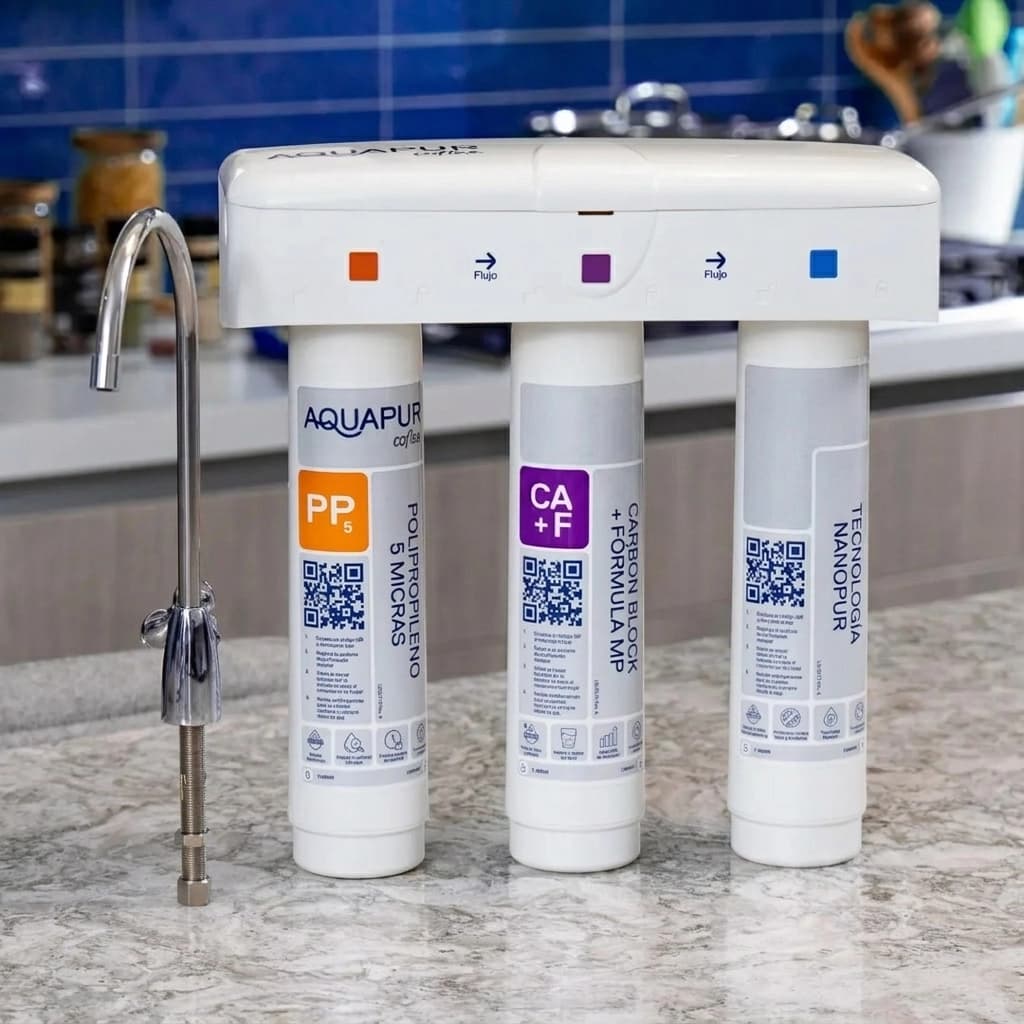 Aquapur Coflex 3-stufiger Untertisch-Wasserfilter mit Hahn