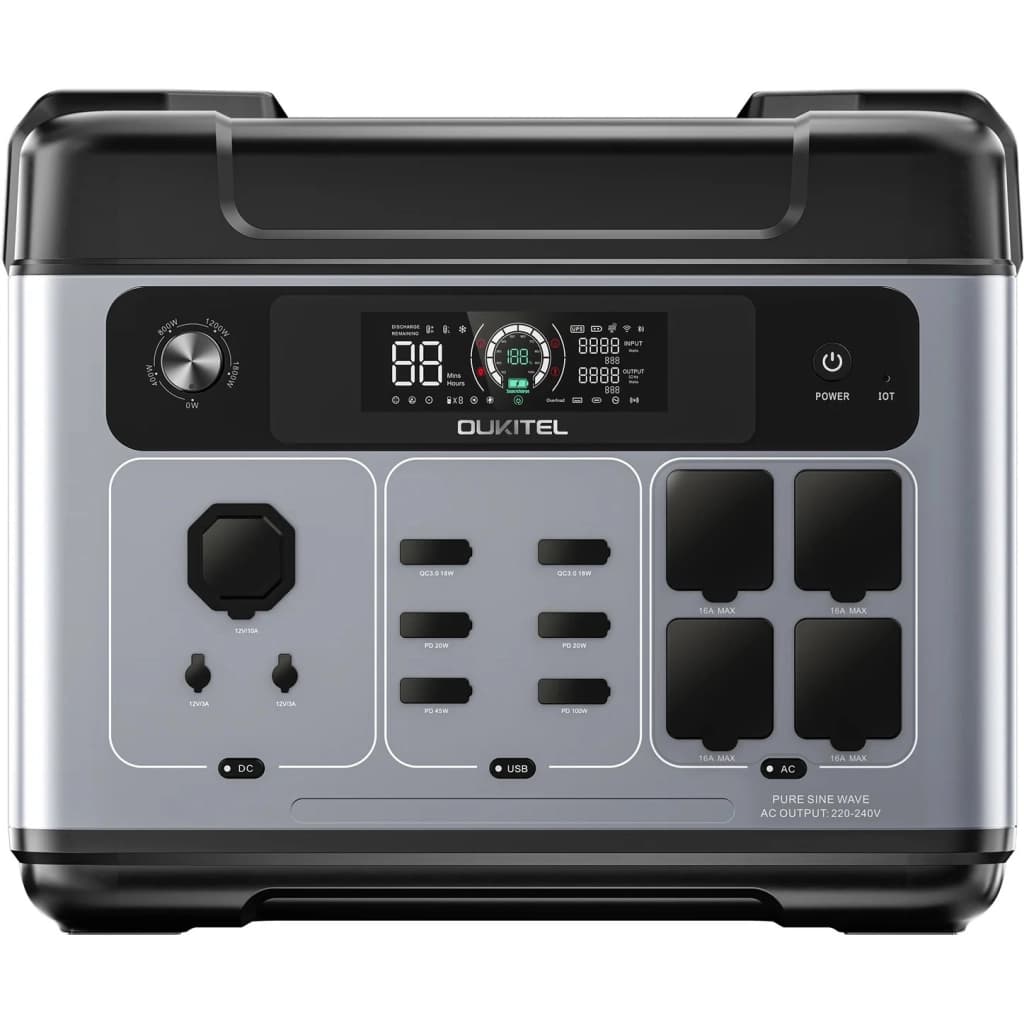 Oukitel P2001E Plus Portable Power Station, 2048 Wh, 2400 W
