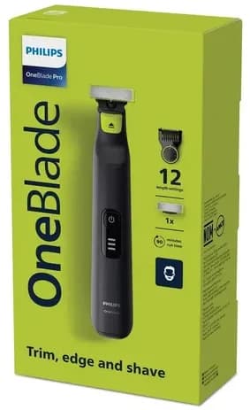 Afeitadora Philips OneBlade Pro QP6532/10 Face + Body con peine de 12 largos