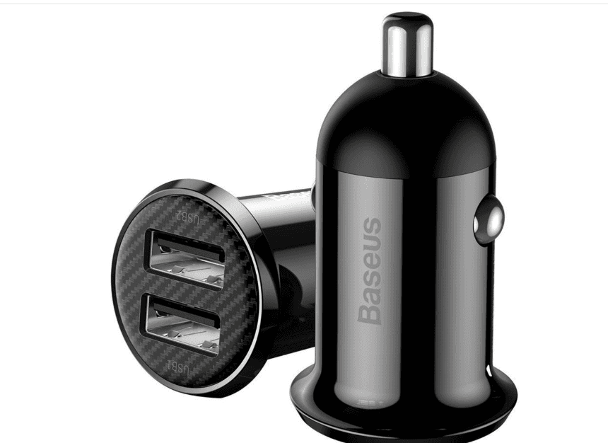 Carregador veicular Baseus Grain Pro duplo USB-A (CCALLP-01), imagem 1 de 1