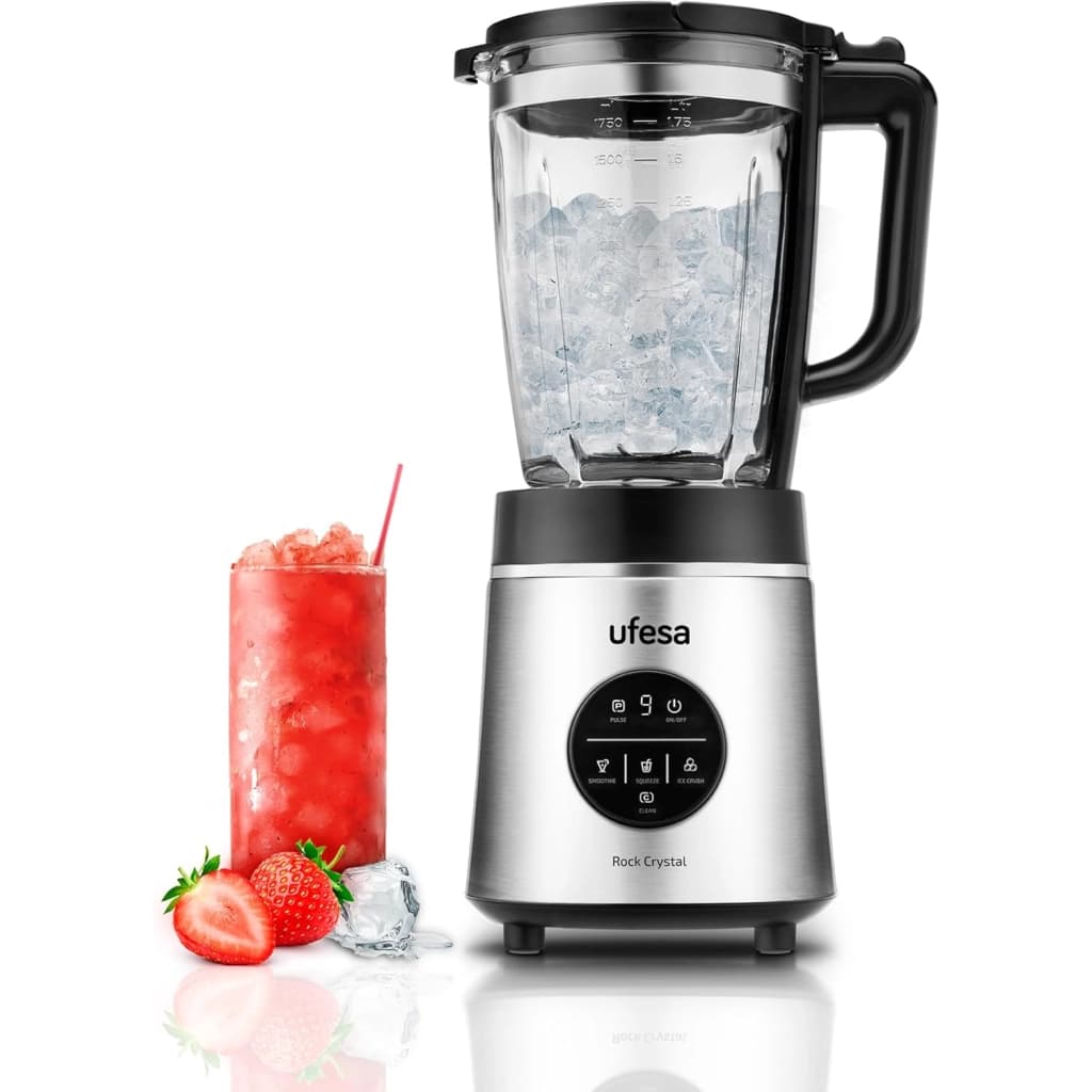 Licuadora Ufesa Rock Crystal, 1,75 L, 1800 W, negro/inox