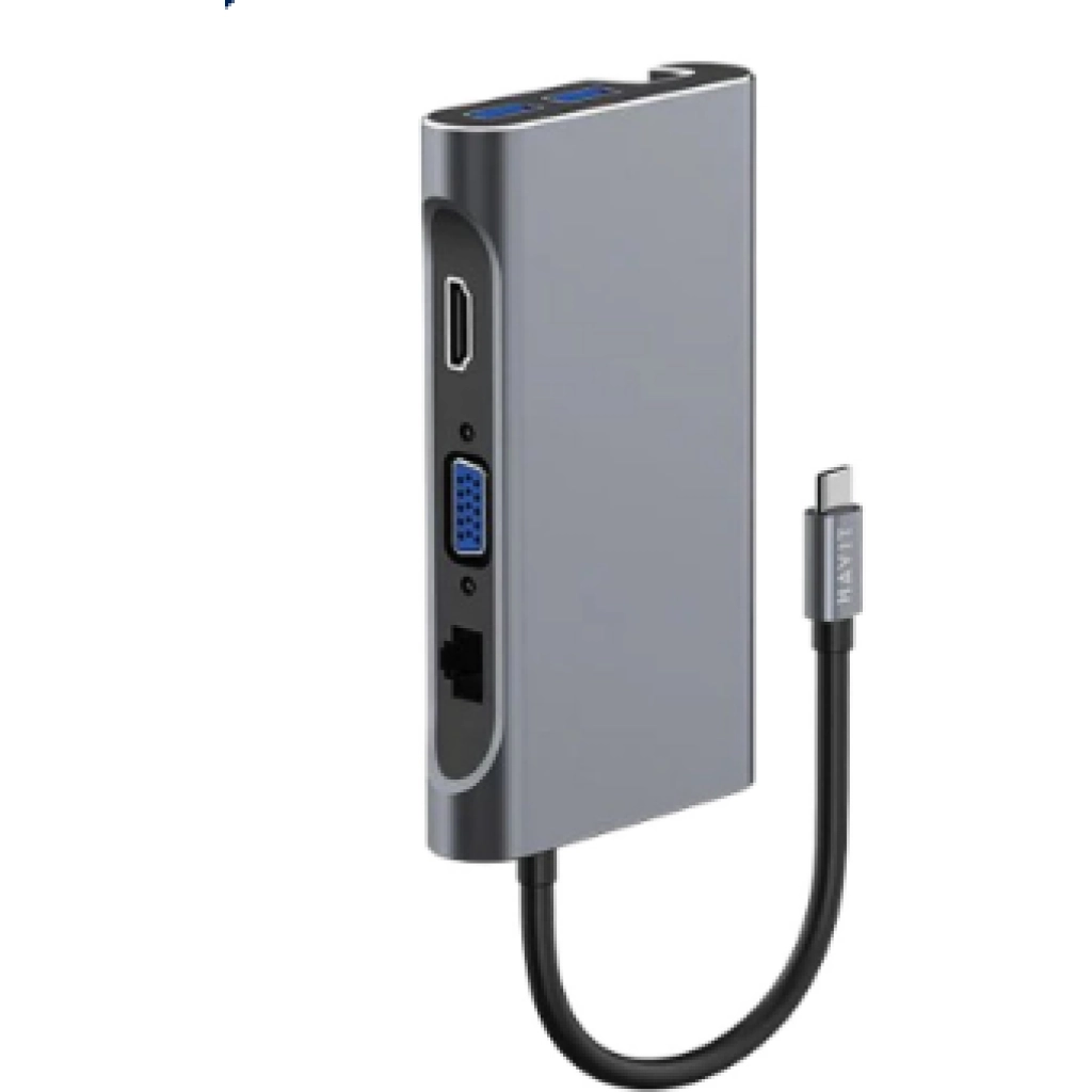 Havit HB4001 USB-C hub with HDMI, VGA and LAN