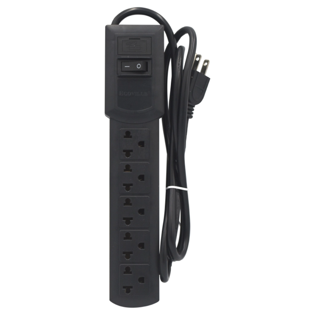 Ecoville surge-protected power strip, 1.5 m