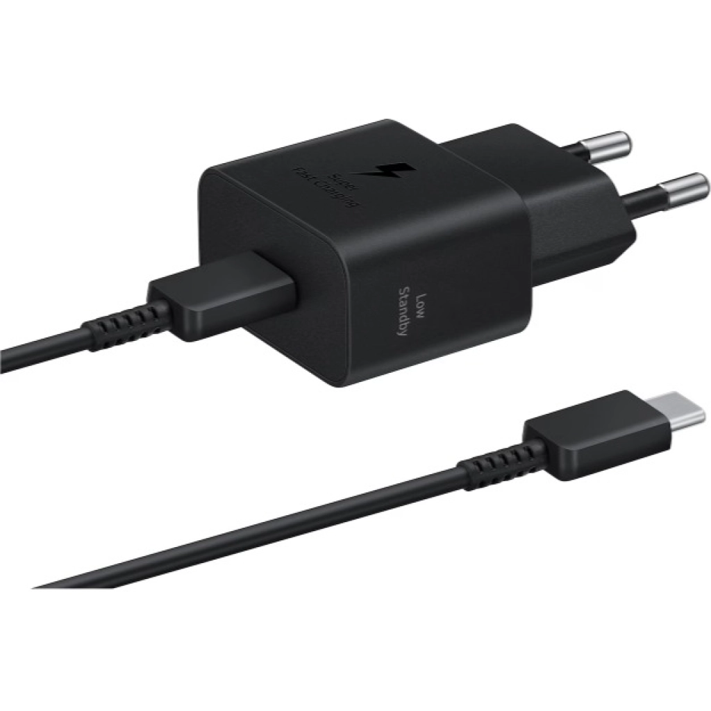 Samsung 25 W USB-C charger with cable, black