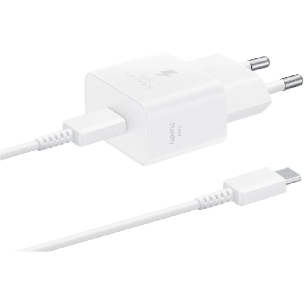 Samsung 25 W USB-C charger with cable, white