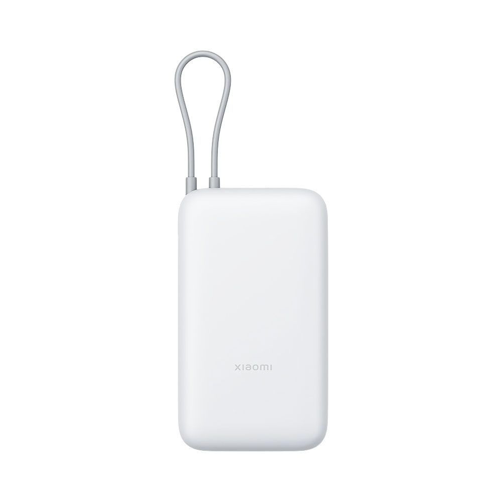 Xiaomi 20,000 mAh power bank with built-in cable (PB2020MI), gray