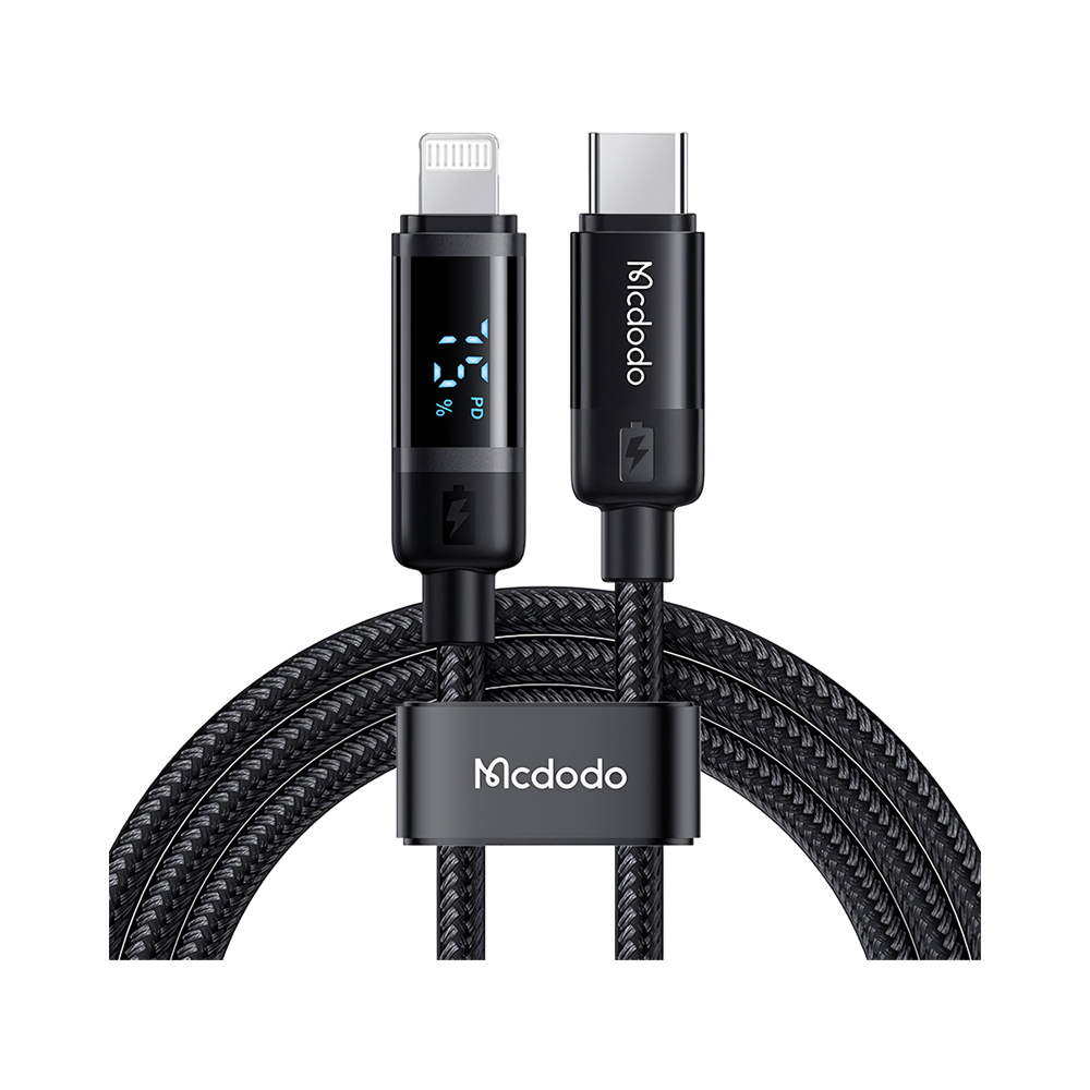 Cable Mcdodo USB-C a Lightning con pantalla, 1,2 m, 36 W, imagen 1 de 2
