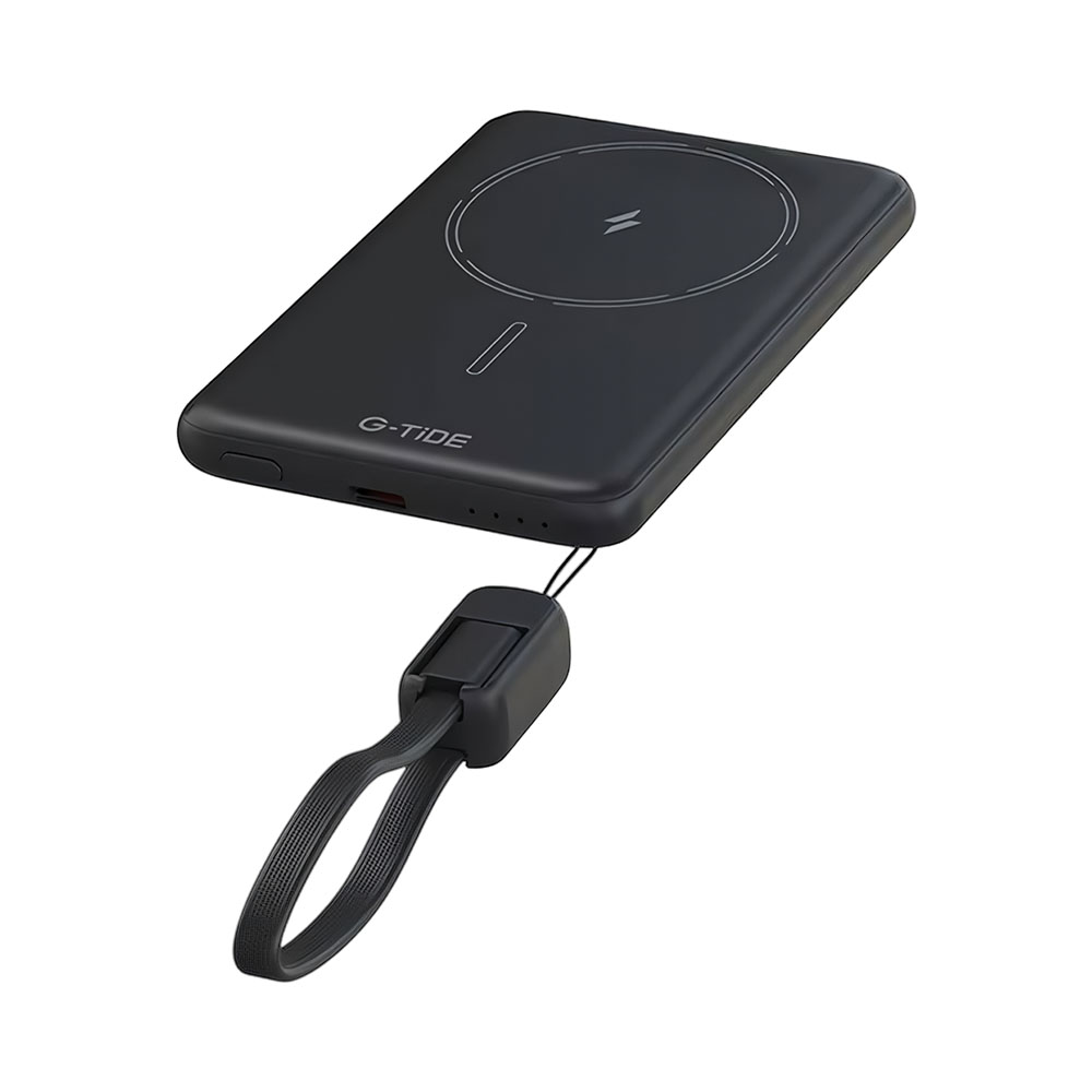 G-Tide Slim 01 magnetische kabellose Powerbank 5.000 mAh, Schwarz