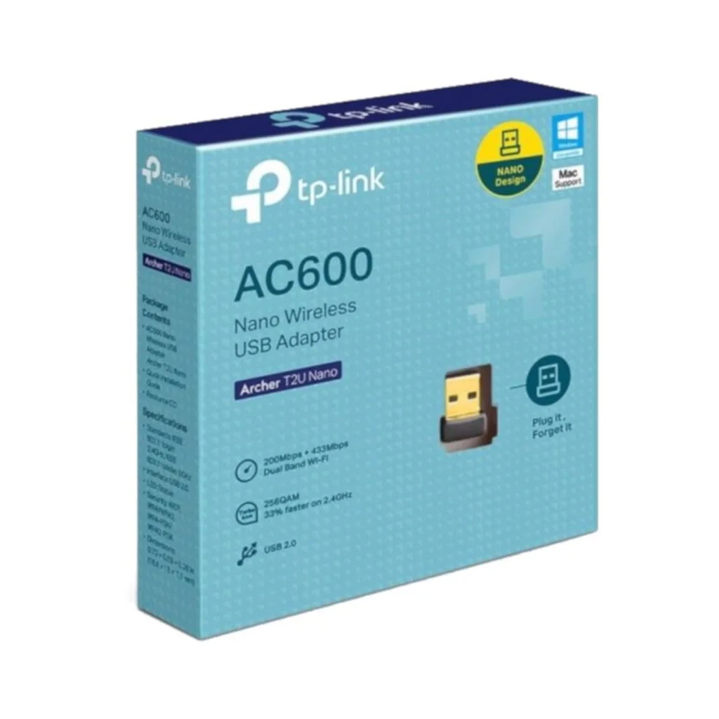 TP-Link Archer T2U Nano AC600 USB Wi-Fi Adapter