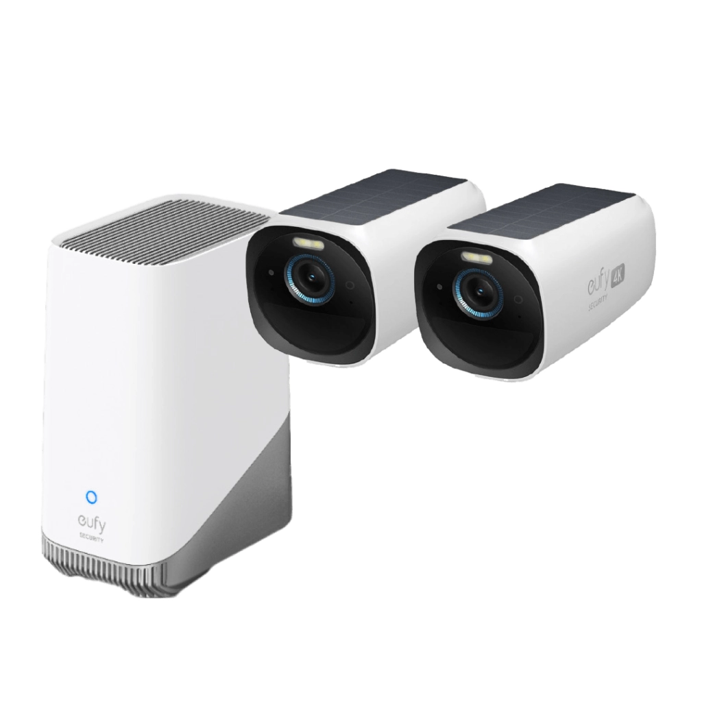 eufy Security eufyCam 3 (S330) 4K Solar-Set mit 2 Kameras und HomeBase 3