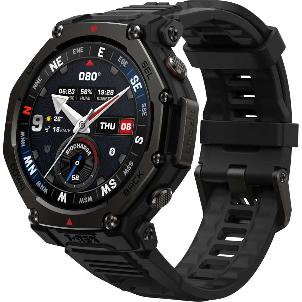 Amazfit T-Rex 3 Pro 48 mm Rugged GPS Smartwatch, Tactical Black (A2444)