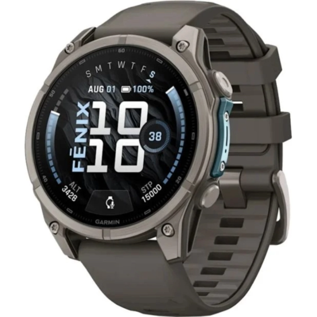 Garmin fenix 9 47 mm AMOLED Multisport GPS Watch, Titanium Pebble Gray (010-04762-00)