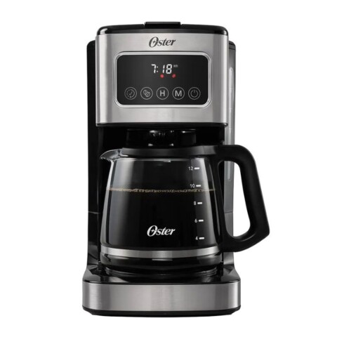 Cafetera de goteo Oster 4403 Programmable, 12 tazas, pantalla táctil, negra/inox