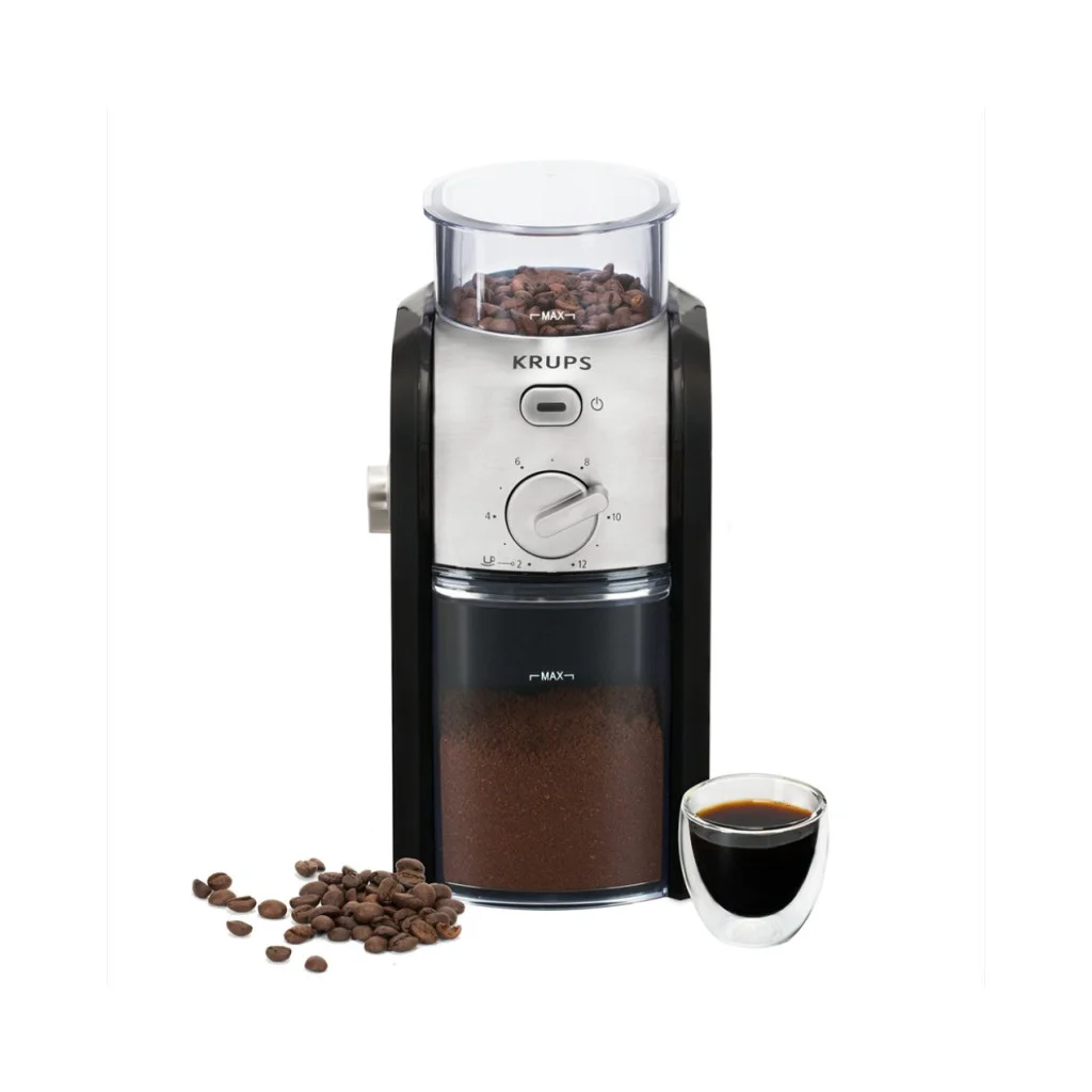 Molinillo de café Krups Expert GVX2, de muelas, 17 niveles, negro