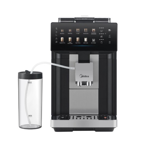 Cafetera superautomática Midea ACM10 10-in-1, molinillo y espumador, negra
