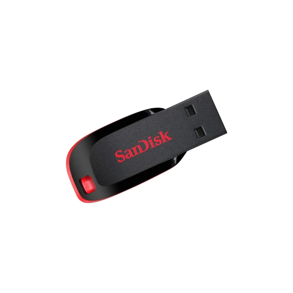 Pendrive SanDisk Cruzer Blade de 32 GB, negro y rojo (SDCZ50)