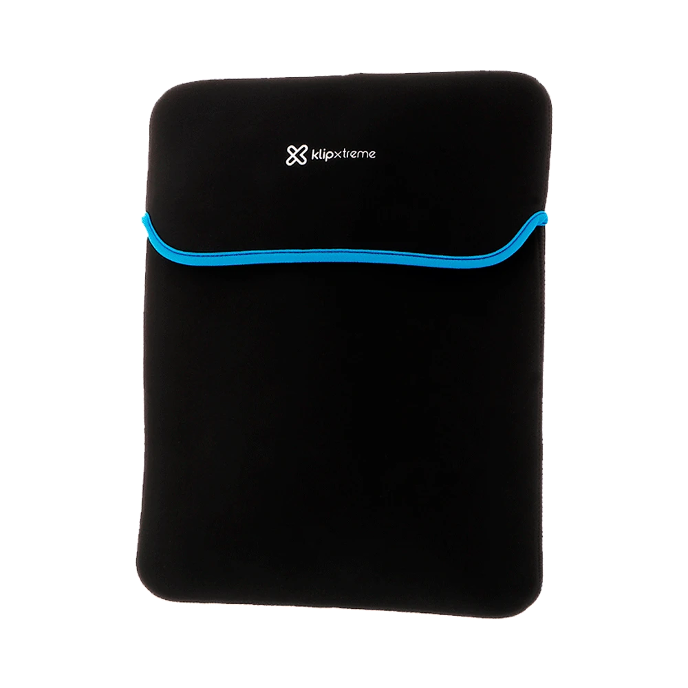 Klip Xtreme Kolours KNS-415 Reversible 15.6" Laptop Sleeve, Blue/Black